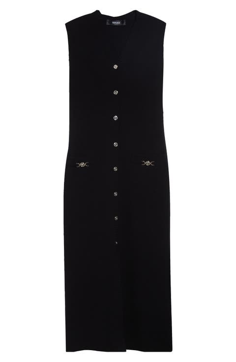 Medusa Sleeveless Virgin Wool & Cashmere Sweater Dress