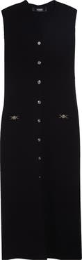 Versace Medusa Sleeveless Virgin Wool & Cashmere Sweater Dress