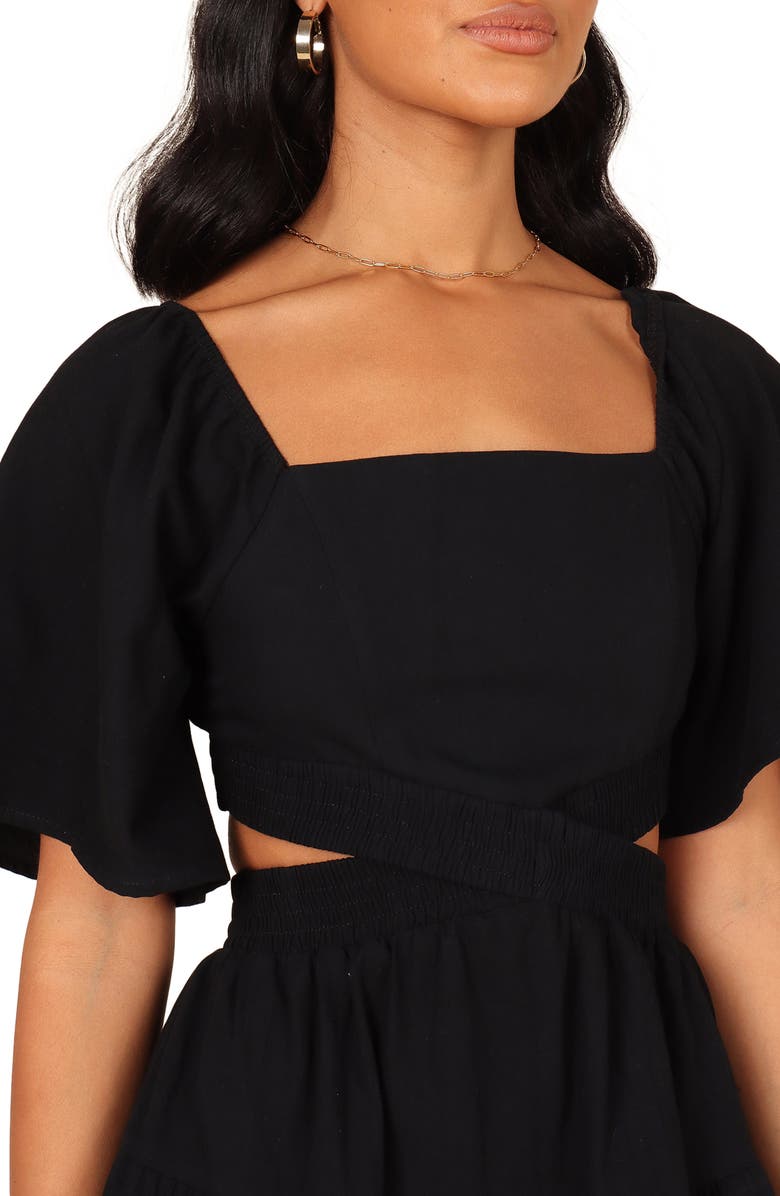 Petal & Pup Jordyn Cutout Minidress, Alternate, color, Black