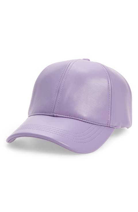 Cia Faux Leather Baseball Cap