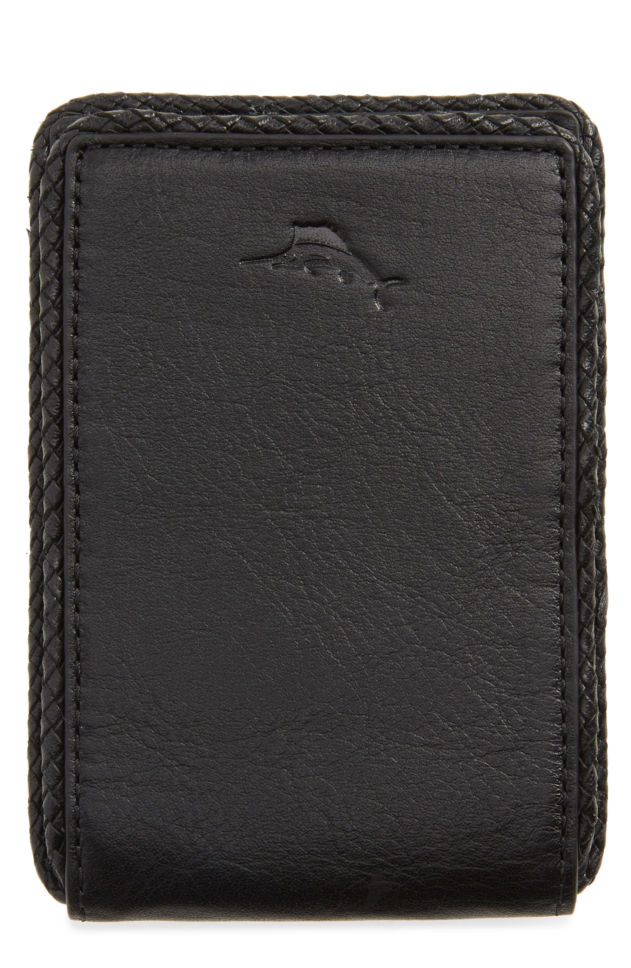 Tommy Bahama Braided Edge Leather Bifold Wallet