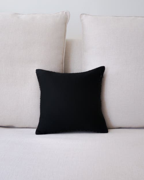 Voz Chevron Pillow Small In Pewter/black