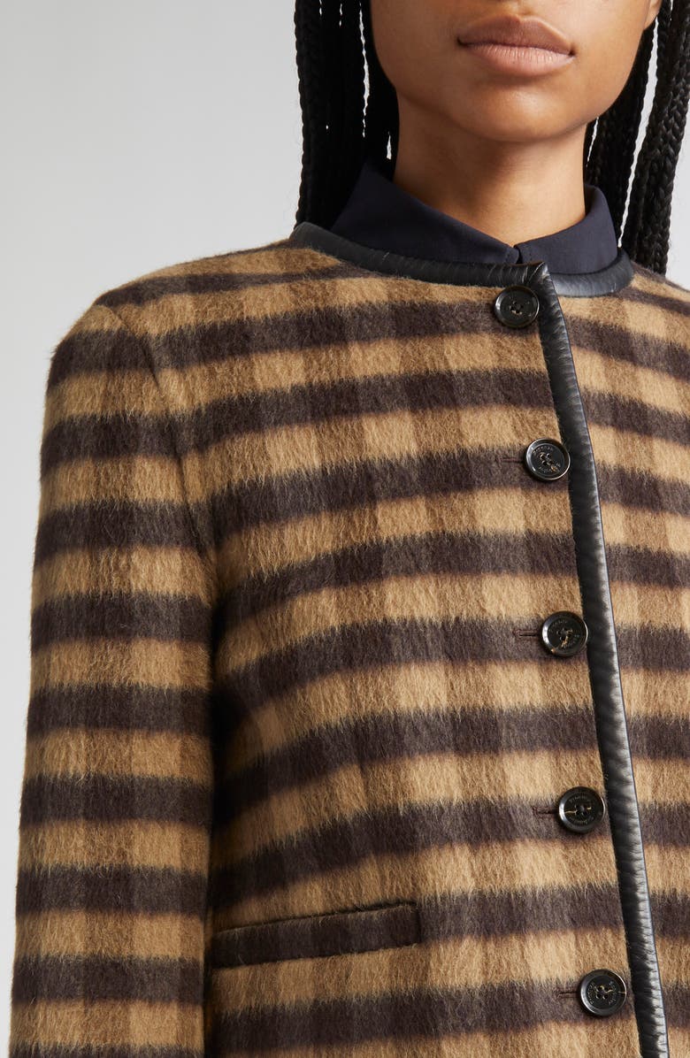 Proenza Schouler Helene Plaid Jacket, Alternate, color, Khaki Multi