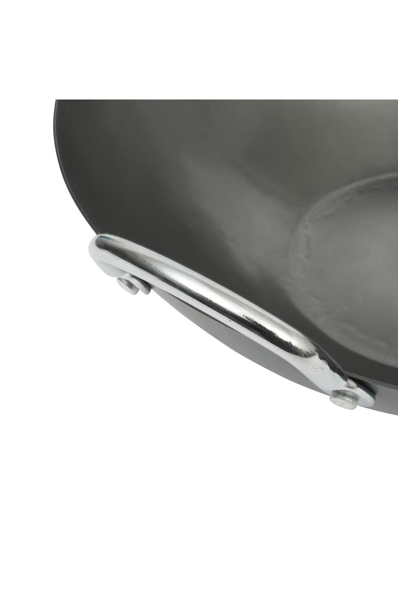 Quick Fire 13.5-Inch pre-Seasoned Carbon Steel Flat Bottom Wok, Alternate, color, Black