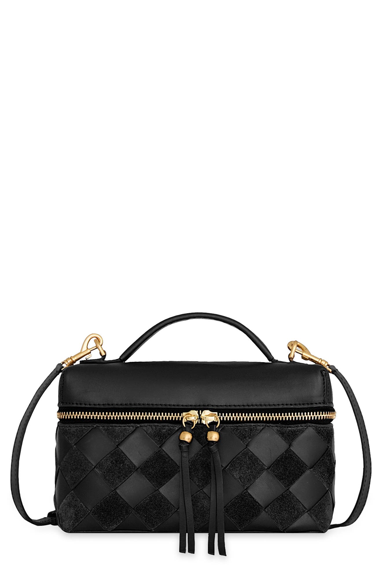 Rebecca Minkoff Frankie Leather Train Case, Main, color, 