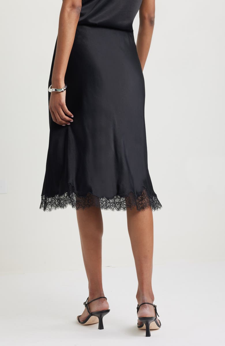 Nordstrom Lace Trim Bias Cut Midi Skirt, Alternate, color,