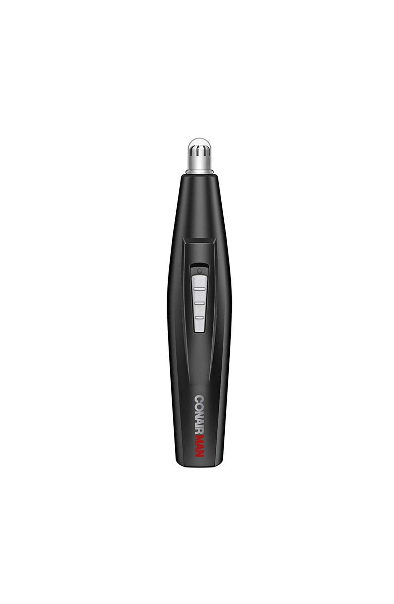 CONAIR Cordless Stainless Steel Nose and Ear Trimmer, Main, color, Black