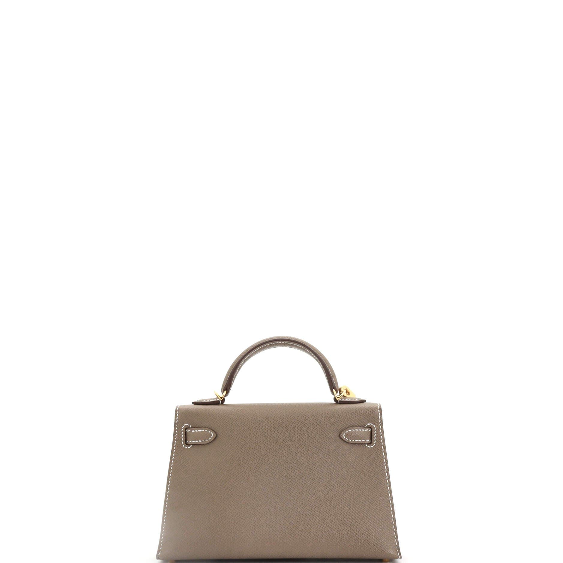 Pre-Owned Hermes Kelly Mini II Bag Grey Epsom with Gold Hardware 20, Alternate, color, 