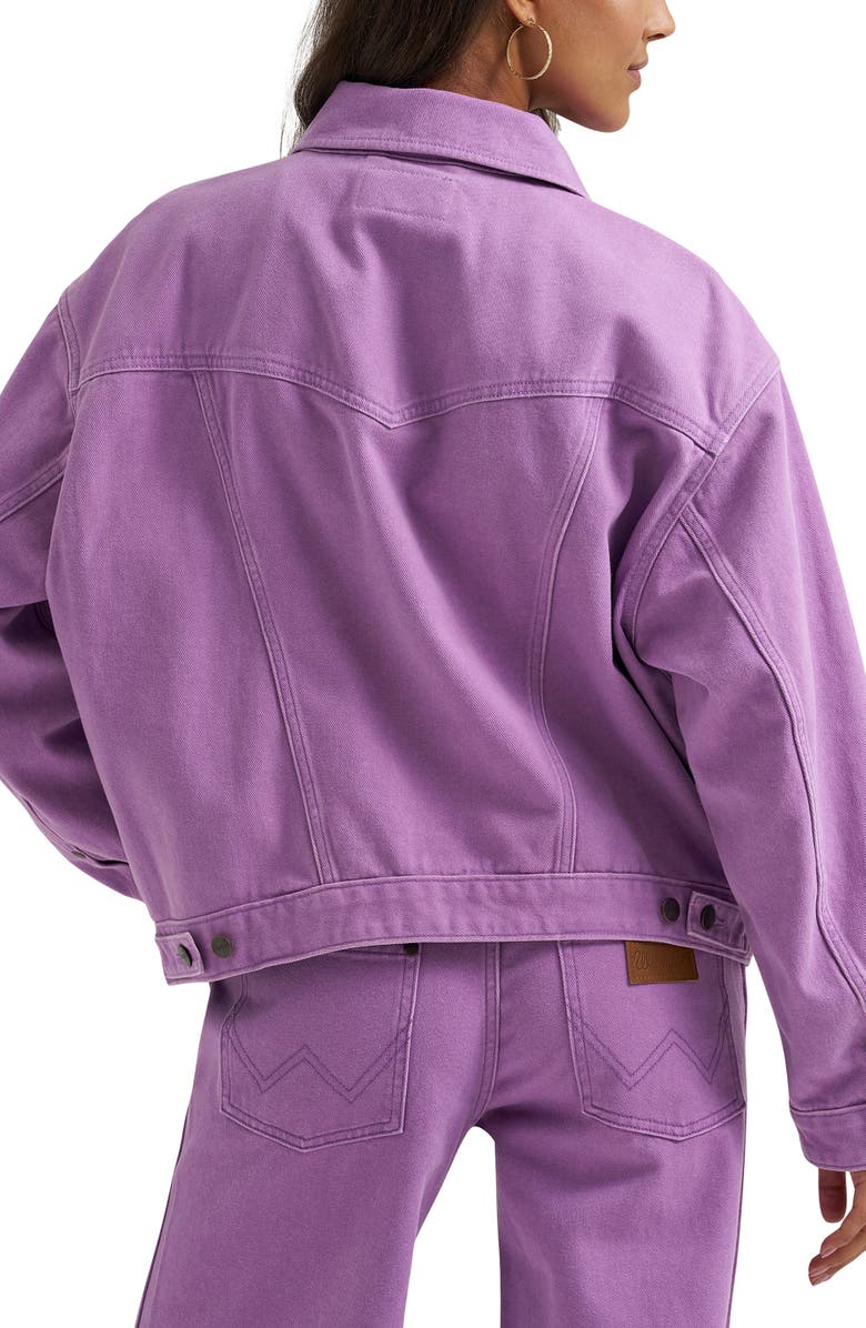 Wrangler Cowgirl Cut Relaxed Denim Jacket, Alternate, color,