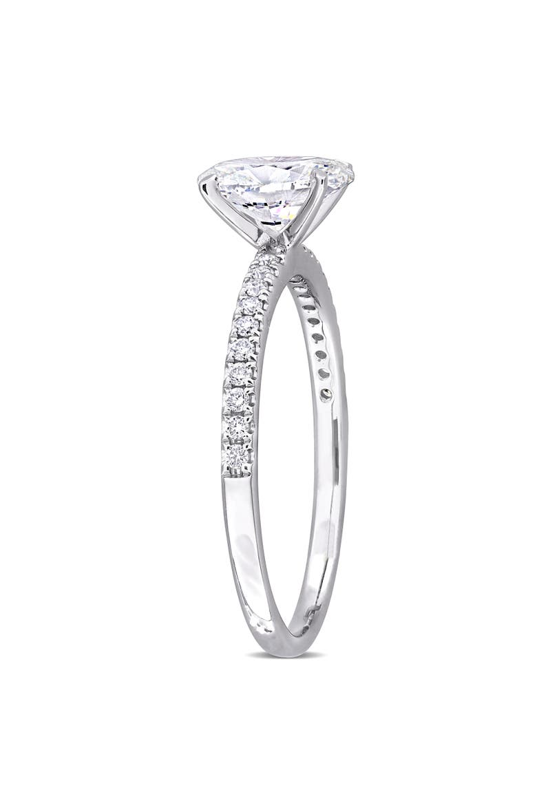 Lab Grown Diamond Oval Engagement Ring 14k, Alternate, color, White Gold