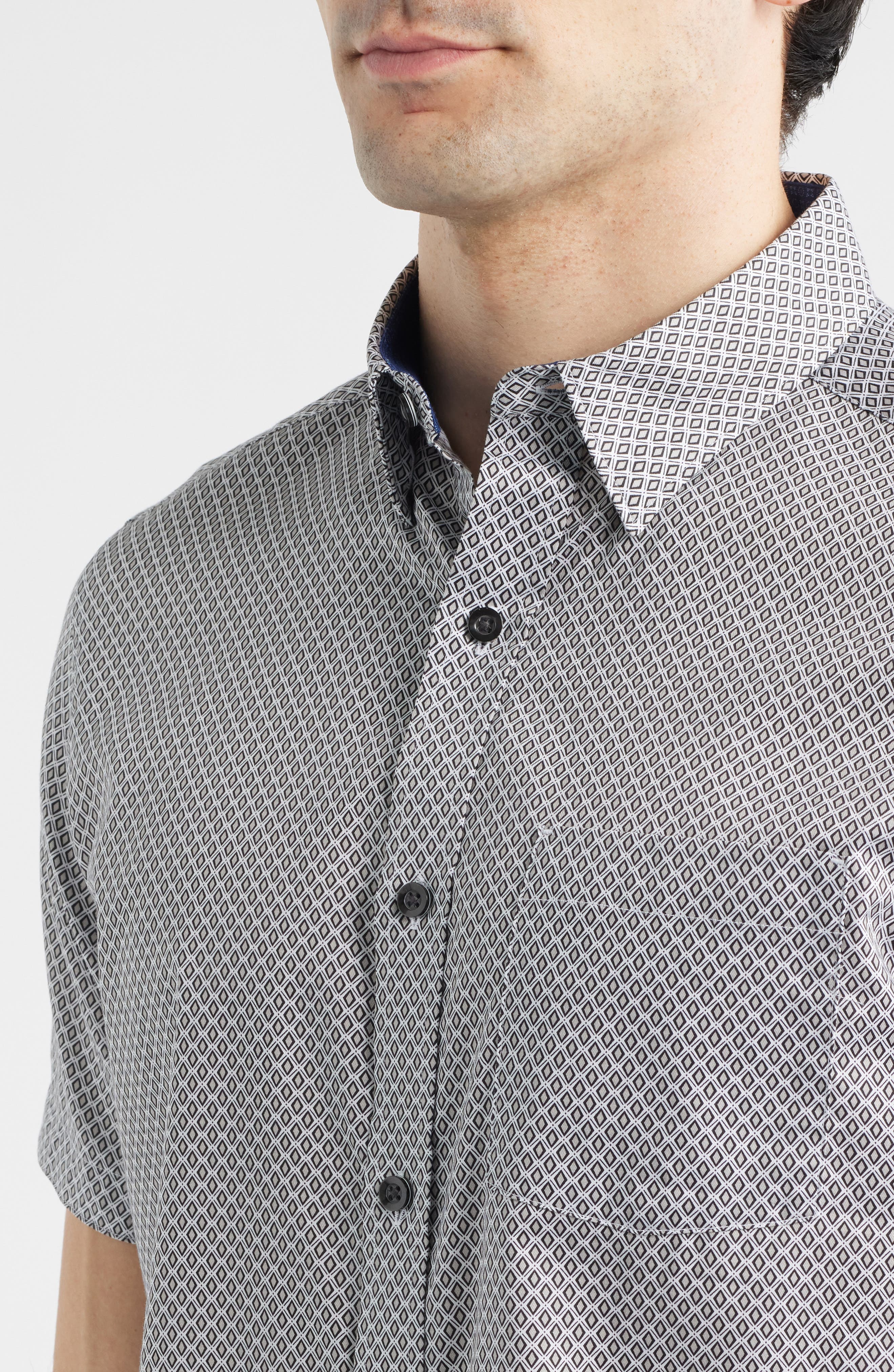 Logan Print Short Sleeve Button-Up Shirt - image 2