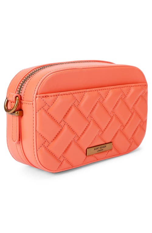 Kurt Geiger London Small Kensington Leather Camera Bag In Orange