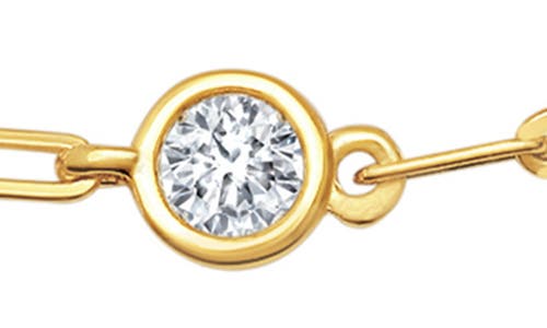 Crislu Aura Cubic Zirconia Station Bracelet In Gold
