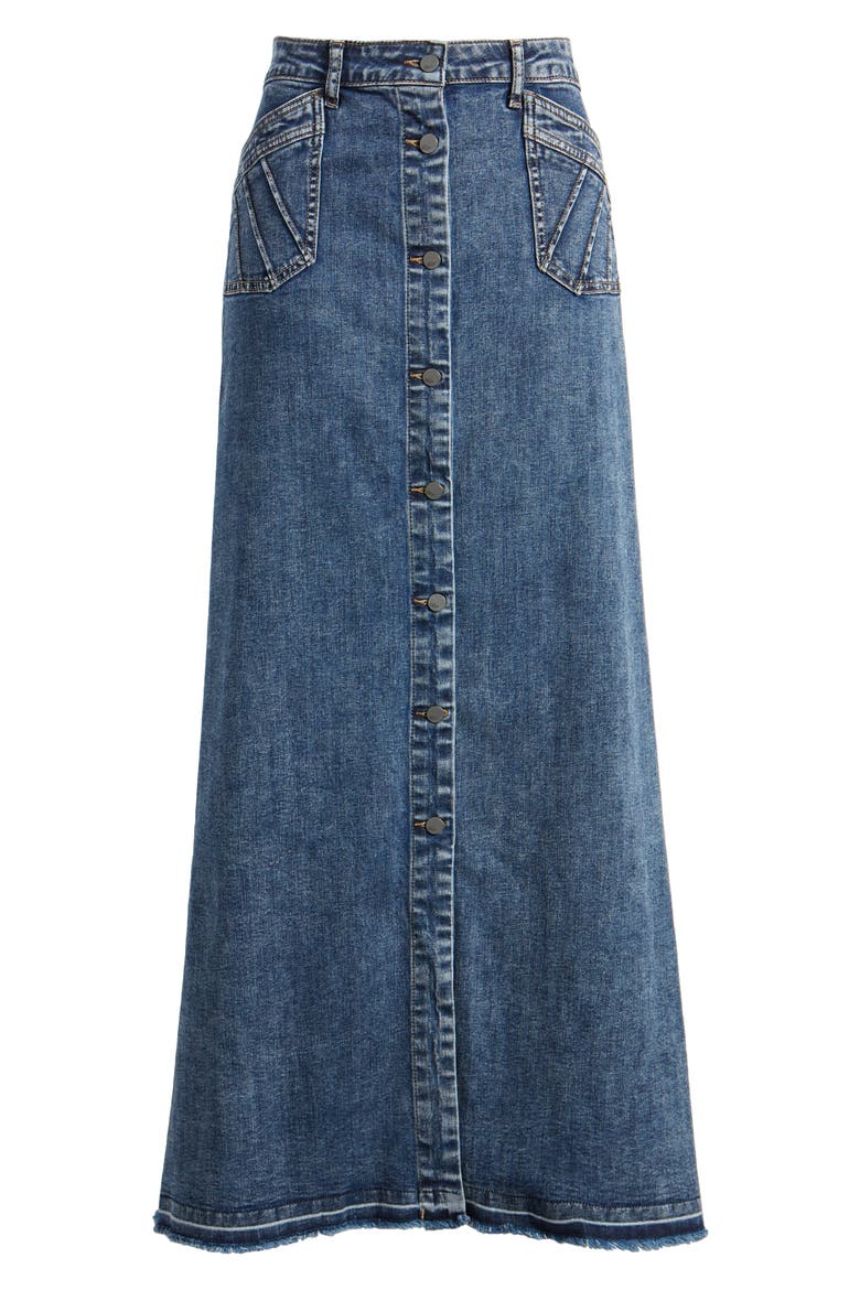 Royal Denim Maxi Skirt, Alternate, color, IMPERIAL BLUE