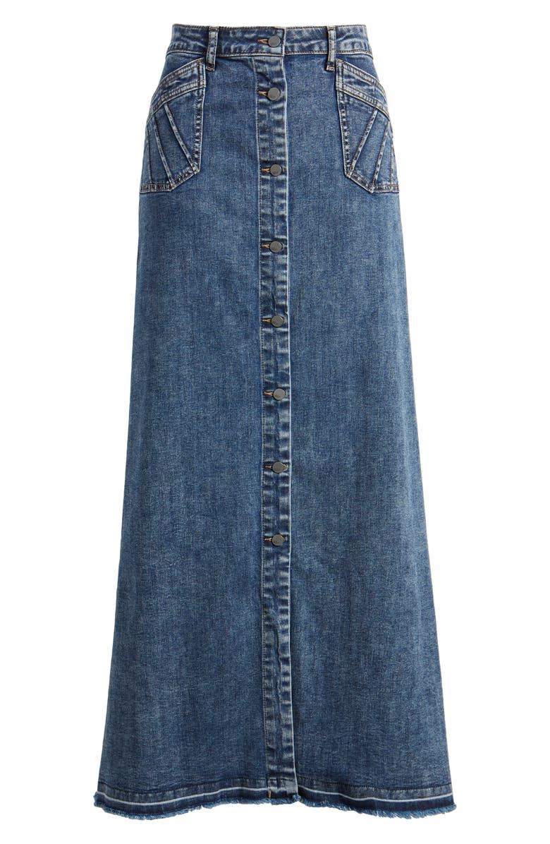 Wash Lab Denim Royal Denim Maxi Skirt, Alternate, color, Imperial Blue