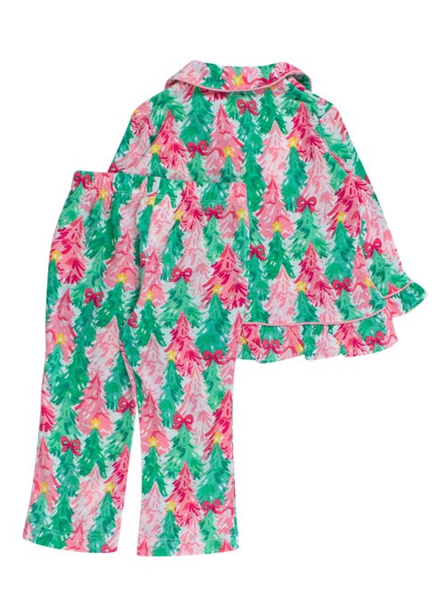Rufflebutts Holiday Ruffle Flare Pajama Set In Multi