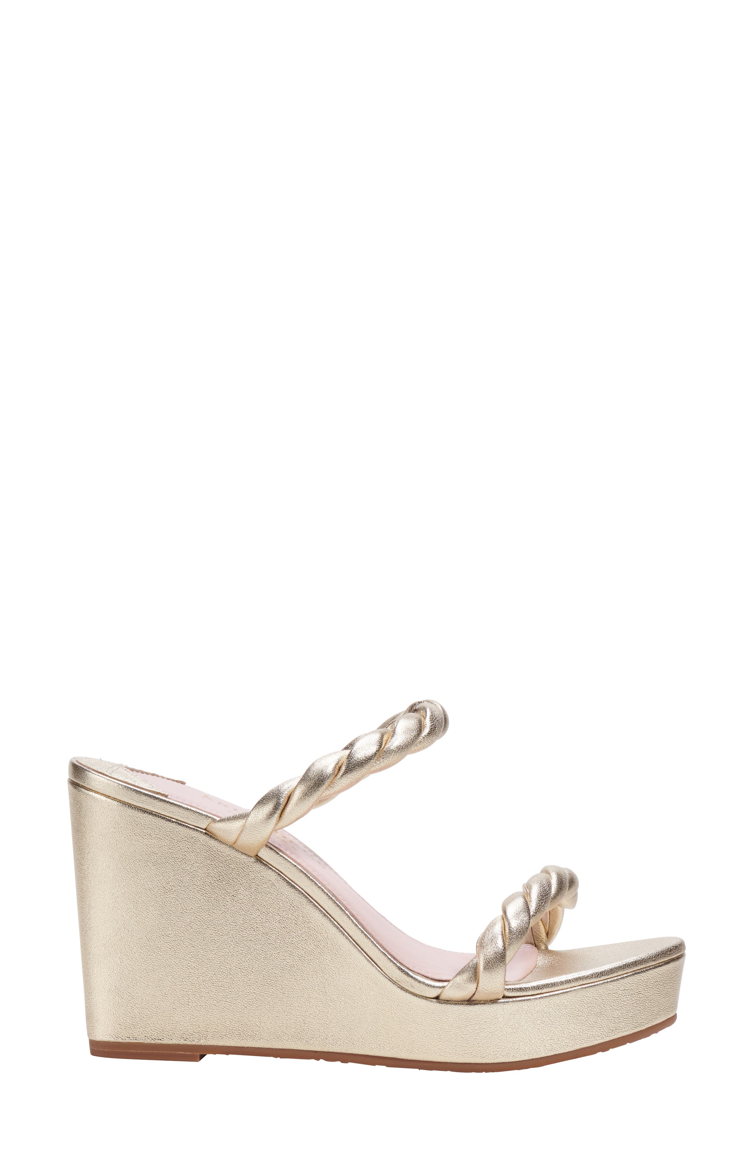 Kate Spade New York nina wedge sandal, Alternate, color, Pale Gold