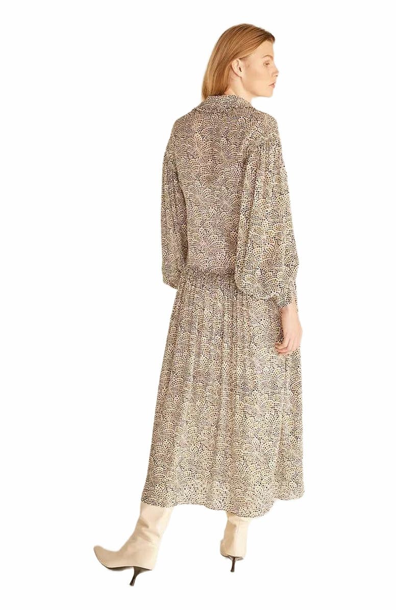 Rebecca Taylor Fleur Ruffle Dress, Alternate, color, Speckled Fleur Olive Combo