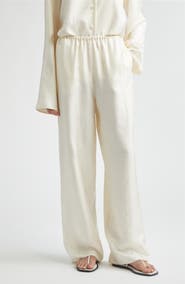 TOTEME Monogram Organic Silk Pajama Pants