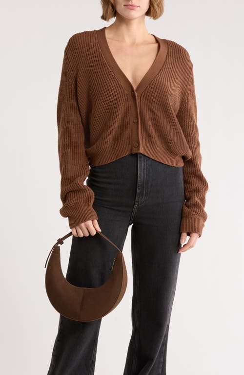 Bcbg Skinny Crescent Mini Hobo Bag In Brown