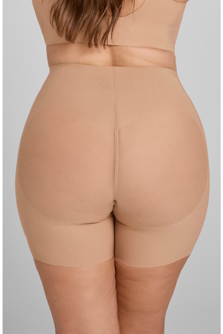 Meshsculpt Mid Rise Shaper Shorts, Alternate, color, SAND