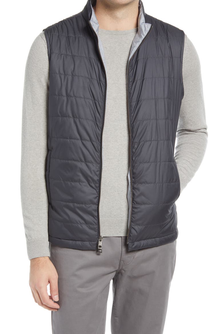 Men's Willamette Quilted Vest, Main, color, BLACK