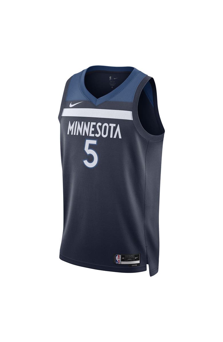 Nike Unisex Nike Anthony Edwards Navy Minnesota Timberwolves Swingman Jersey - Icon Edition, Alternate, color, Navy