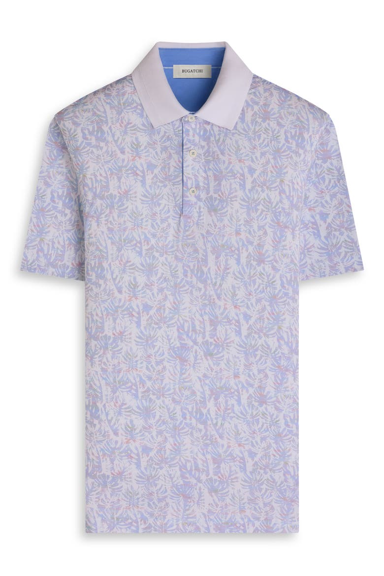 Valerian OoohCotton® Watercolor Tropical Print Polo, Alternate, color, VISTA BLUE