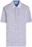Bugatchi Valerian OoohCotton® Watercolor Tropical Print Polo