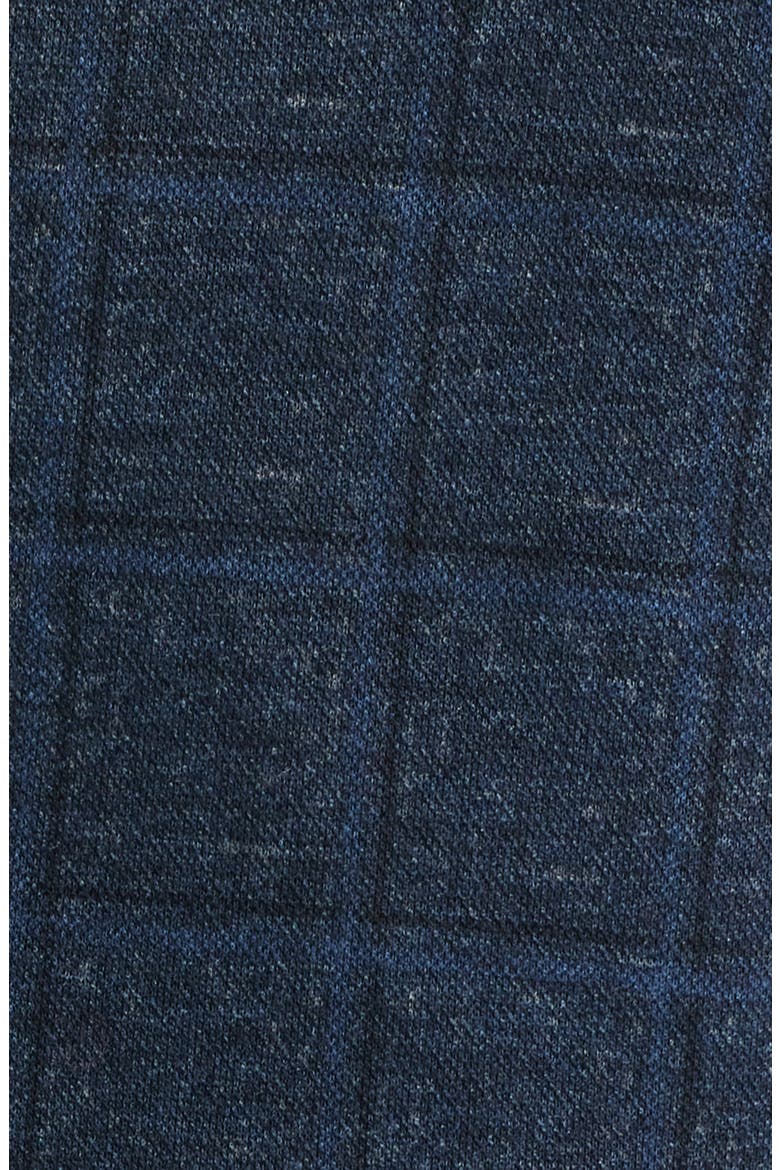 Navy Shadow Check Slub Cotton Blend Sport Coat, Alternate, color, BLUE