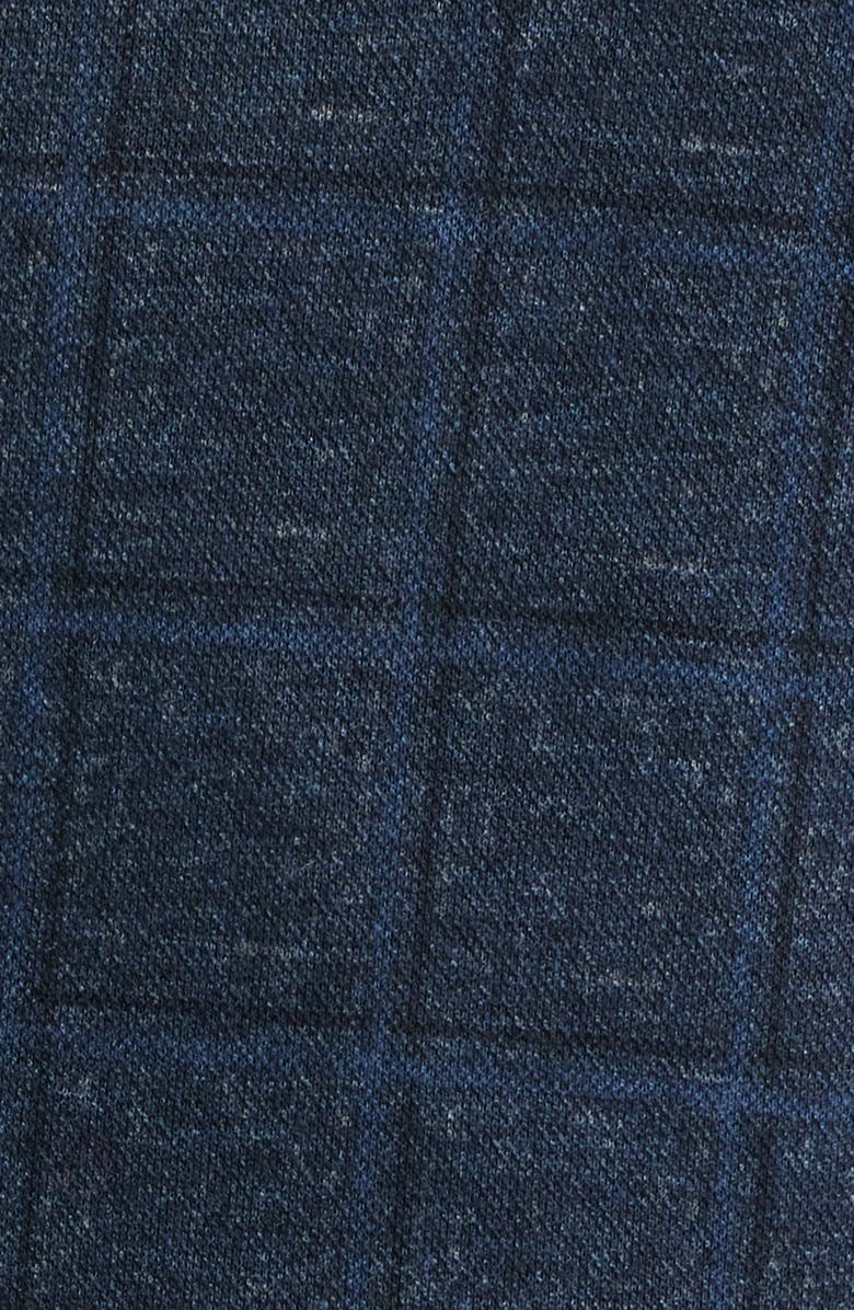 DANIEL HECHTER Navy Shadow Check Slub Cotton Blend Sport Coat, Alternate, color, Blue