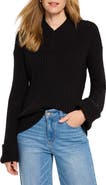 NIC+ZOE Mock V-Neck Rib Sweater