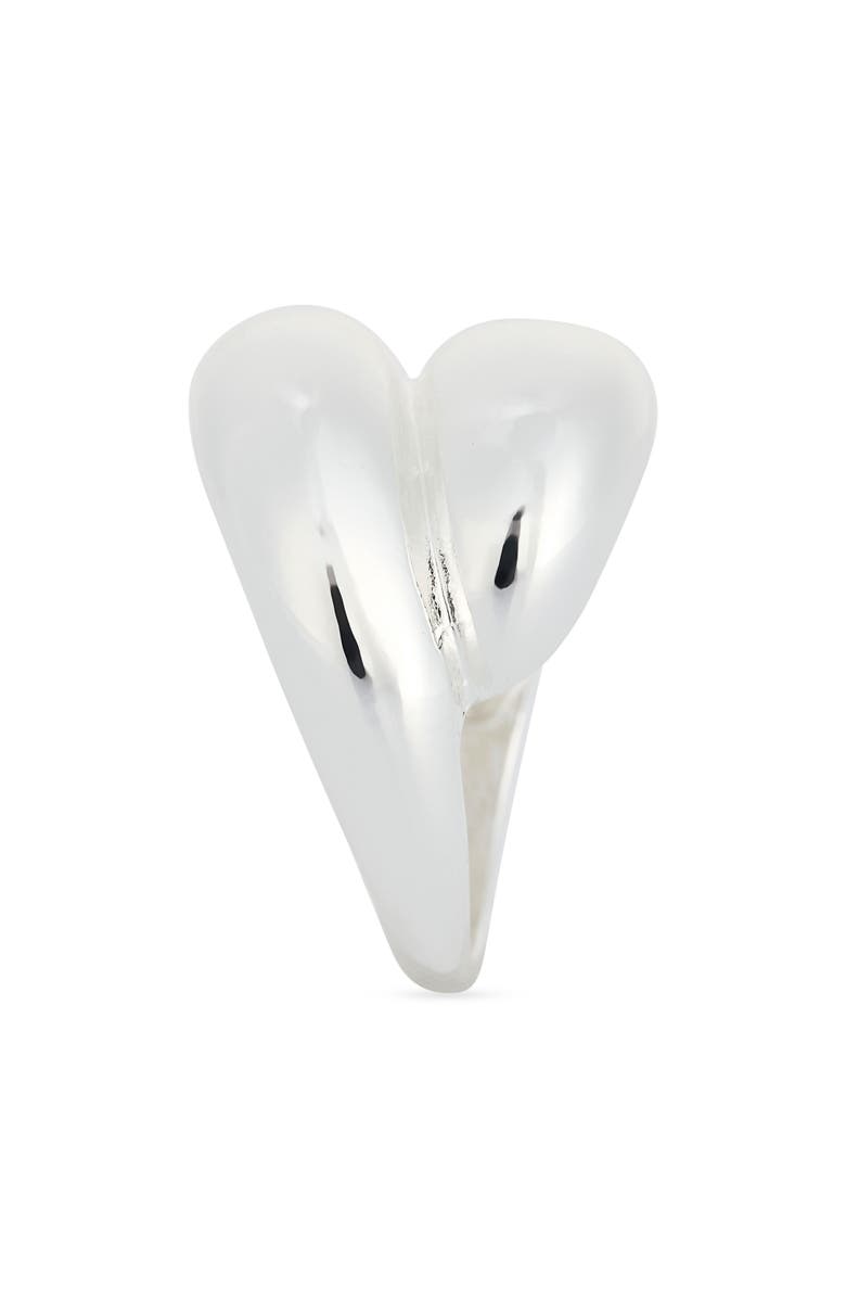 Leith Ridged Statement Ring, Alternate, color, Silver