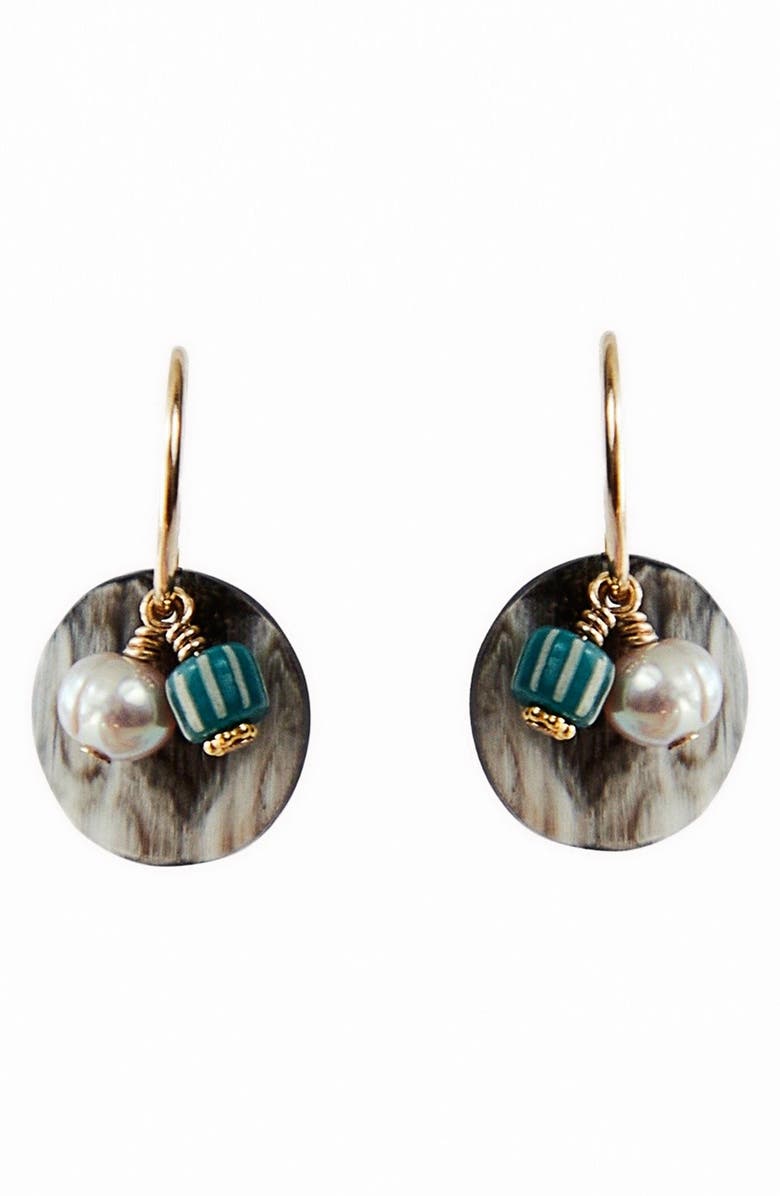 Akola Giselle Genuine Pearl Hoop Earrings, Main, color, 