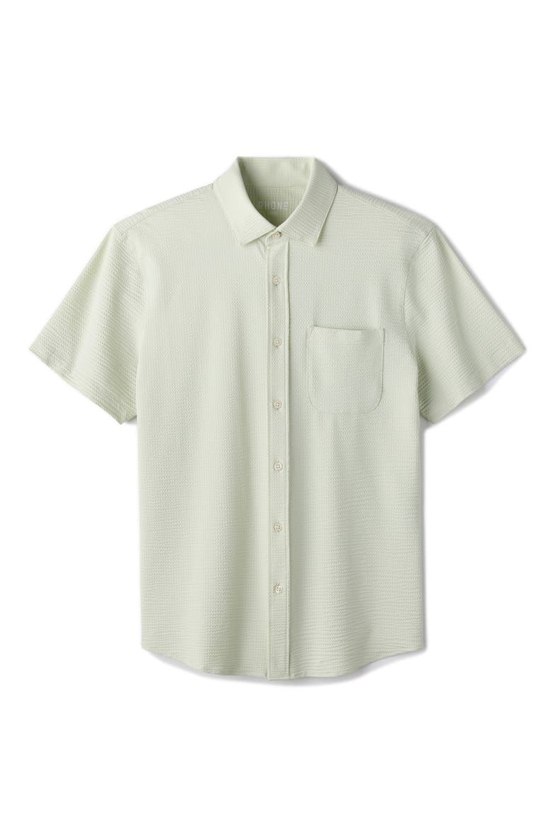 Commuter Seersucker Short Sleeve Button-Up Shirt, Alternate, color, COOL MINT
