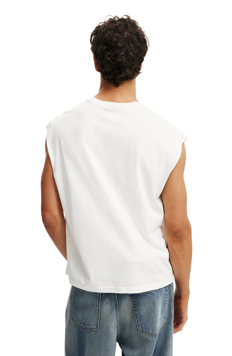 Cotton On Men's Cropped Fit Muscle, Alternate, color, Vintage White