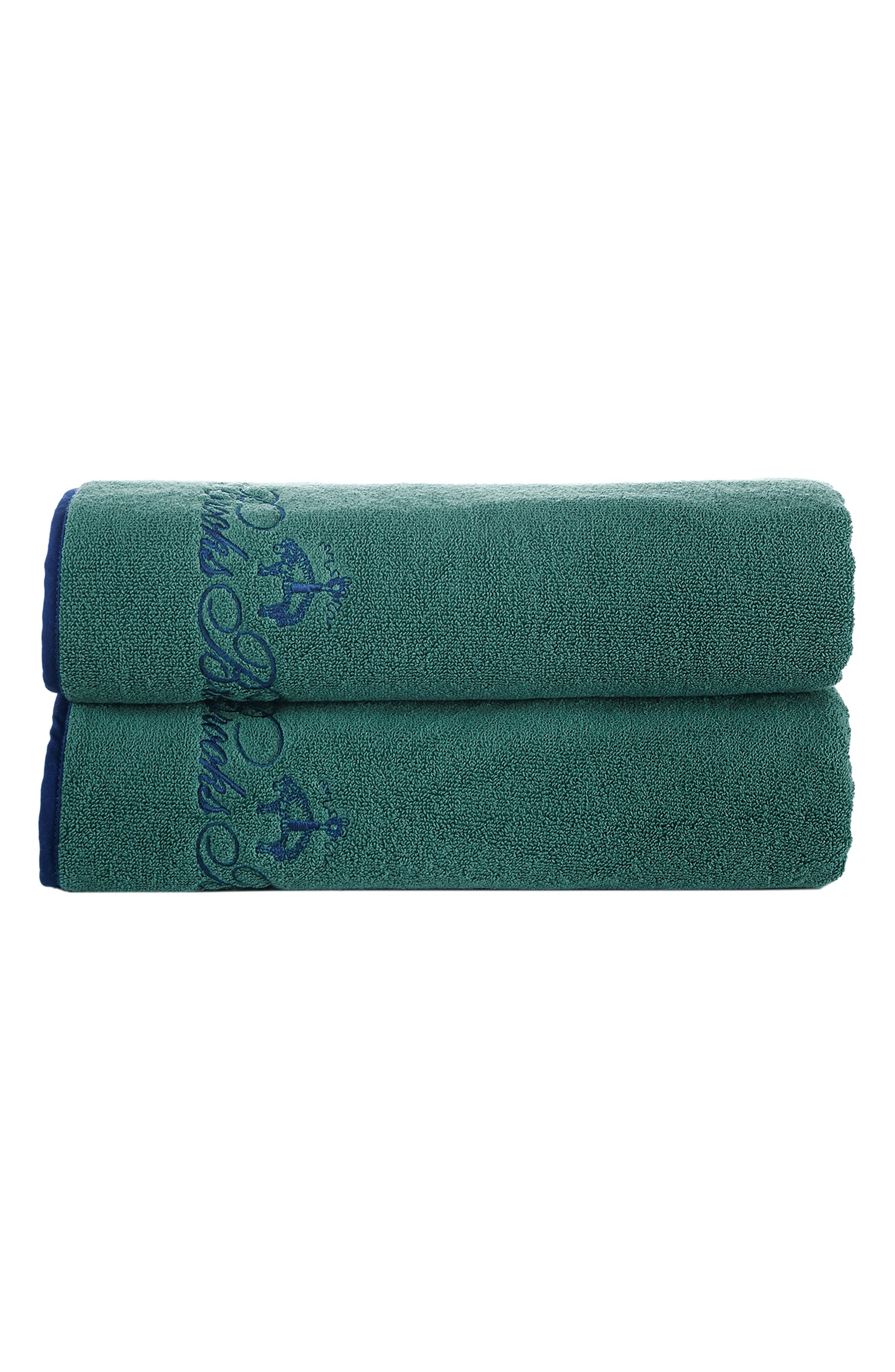 Brooks Brothers Contrast Frame Cotton Towel Set