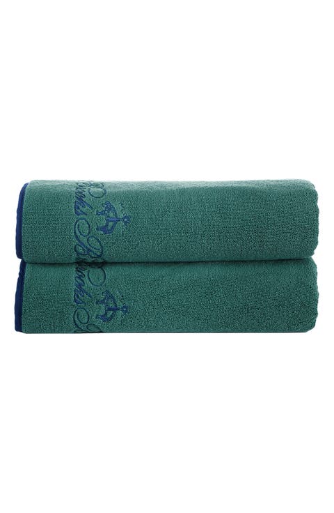 Contrast Frame Cotton Towel Set