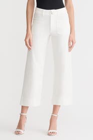Ming Wang x Family Savvy Cropped Wide-Leg Jeans