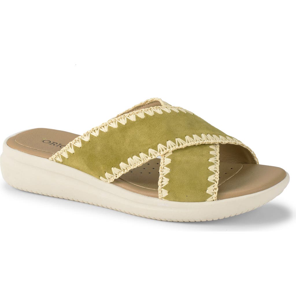 Baretraps Origins Dolinda Slide Sandal in Kelp Suede  product