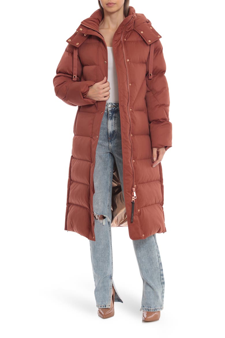 Thermalpuff™ Longline Puffer Coat, Main, color, COPPER
