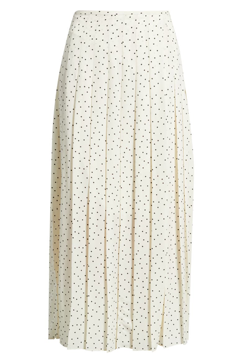 Pleated Dot Print Skirt, Alternate, color, IVORY MULTI - CHK