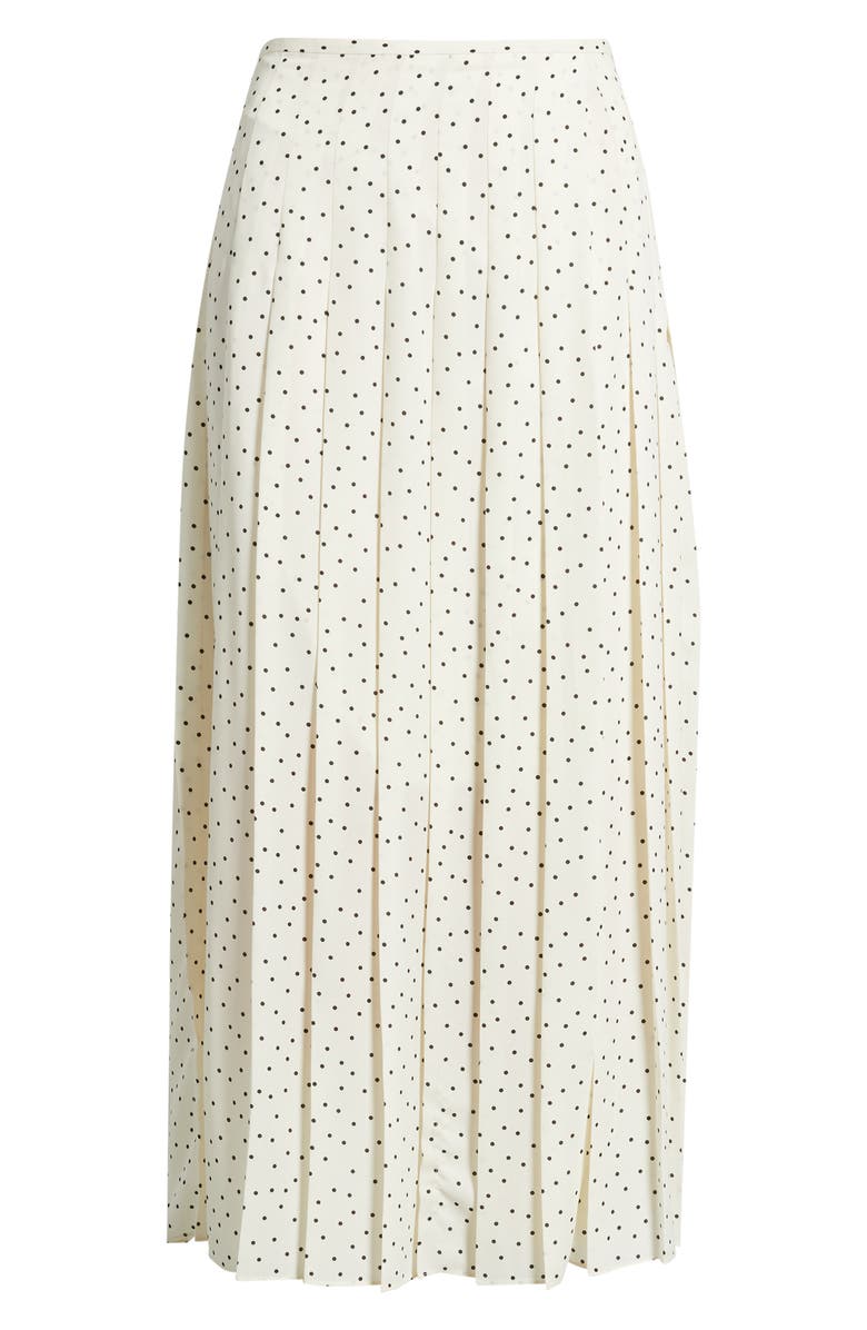 Theory Pleated Dot Print Skirt, Main, color, Ivory Multi - Chk
