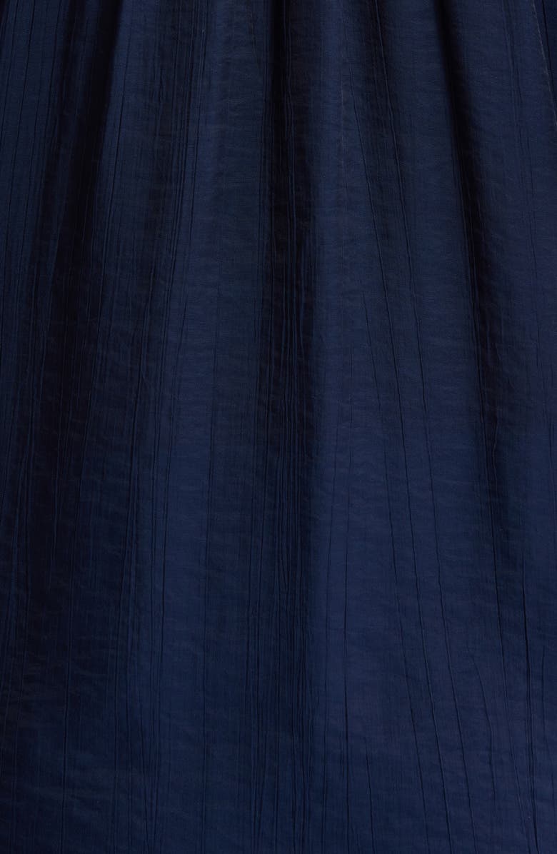 Liverpool Los Angeles Crinkled Puff Sleeve Top, Alternate, color, Navy