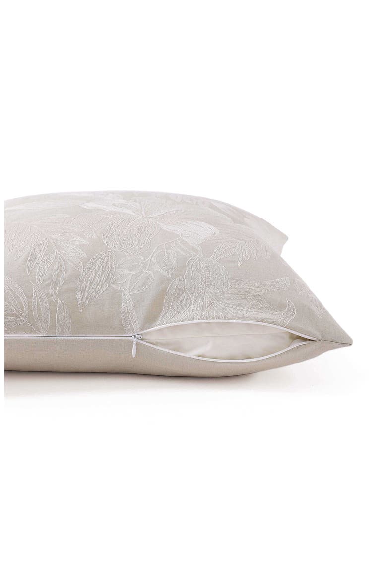 Island Estate Floral Embroidered Accent Pillow, Alternate, color, NATURAL