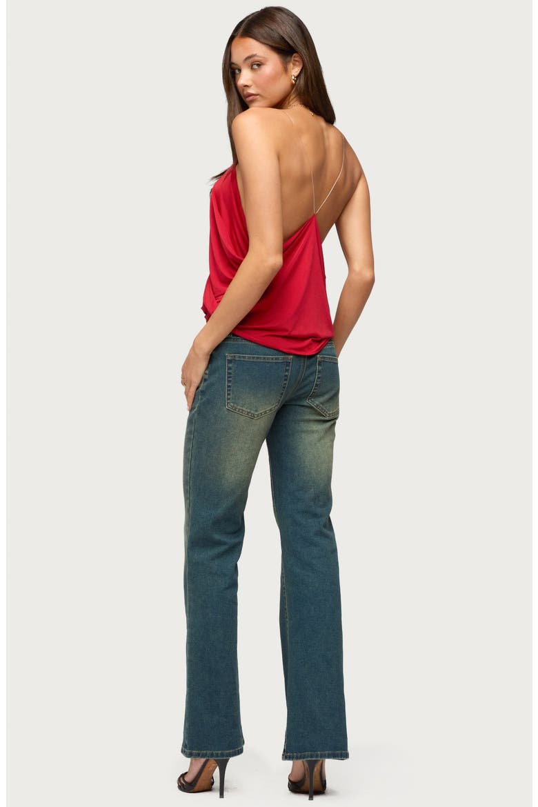 Ainsley Wrap Front Top, Alternate, color, RED