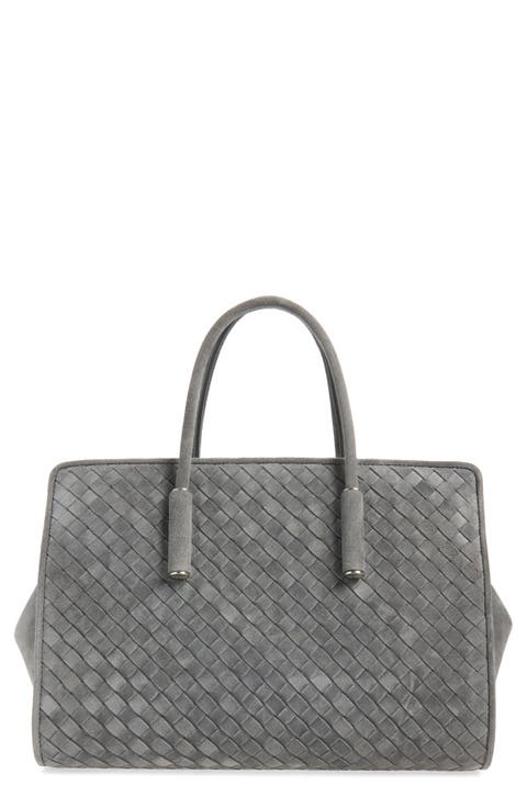 Barbara Intrecciato Suede Tote