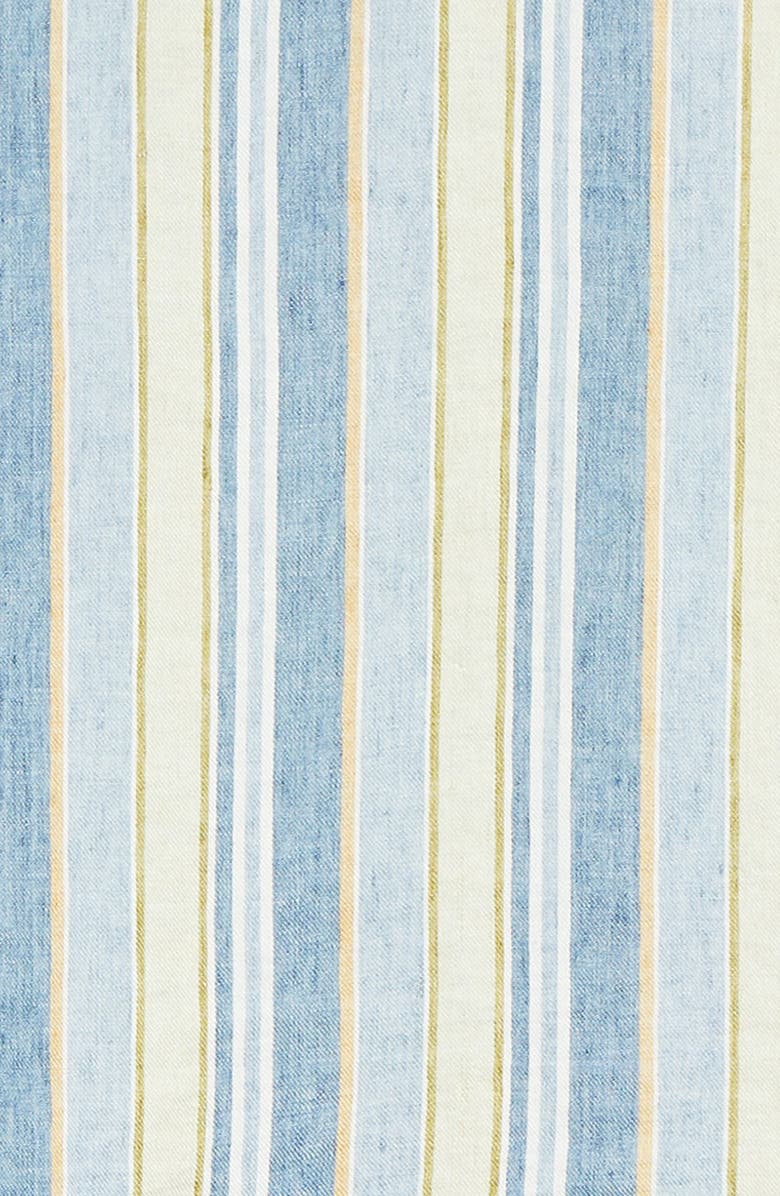 NN07 Deon 5196 Slim Fit Stripe Button-Up Linen Shirt, Alternate, color, 