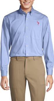 Lands' End No Iron Supima Cotton Pinpoint Buttondown Collar Dress Shirt