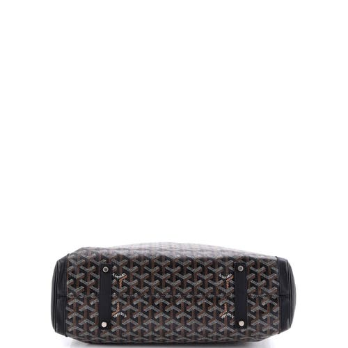 Pre-owned Goyard Goyard Voltaire Convertible Tote Coated Canvas In Black